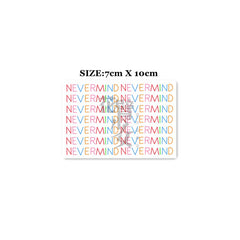 Waterproof Temporary Tattoo Stickers Rainbow English Alphabet Tattoo Flash Tattoo Arm Female Male