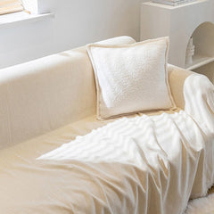 Solid Color Sofa Cover Cloth Towel Chenille Anti-Cat Scratch Sofa Cushion Non-Slip Set Cover Simple Universal Cover Blanket