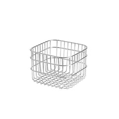 Yickyue  304 Stainless Drain Basket Household Kitchen Storage Basket Square Fruit Vegetable Basket Cosmetics Storage Basket