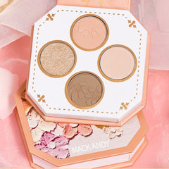 Yickyue  Marco Andy Oil Painting Silky 4-color Eye Shadow Pearly Matte Texture Delicate Beginner Easy Makeup Natural Eye Makeup
