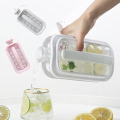 Yickyue Ice Ball Mold 2-in-1 Ice Cube Maker Water Bottle Ball Making Mould with Leakproof Cap For Bar Home Kitchen Tool