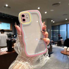 YICKYUE  -  Case For Huawei Y9S Huawei Nova 5T Huawei Nova Y90 y9s y90 nova 5t Cover Candy Bumper Transparent Phone Case Soft Wavy Lines