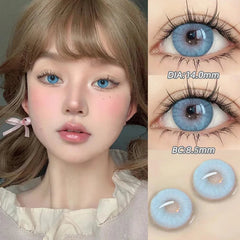 YICKYUE  -  1 Pair Myopia Color Contact Lenses for Eyes Green Eye Lenses High Quality Prescription Blue Beauty Pupil Free Shipping