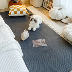 YICKYUE  -  Soft Bedroom Carpet Solid Color Chenille Rugs Elegant Lace Decoration Carpet Living Room Sofa Coffeetable Mat  Room Bedside Mat