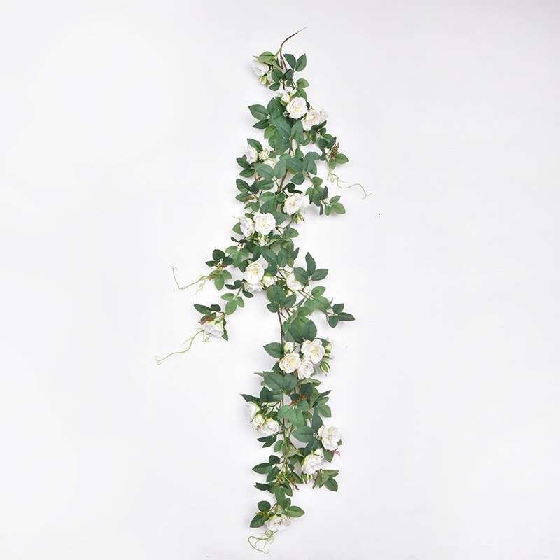 140cm Artificial Liana Plant Rose Fake Flower Vine Leaves Wedding Halloween Party Decorations For Home Garden Decorations
