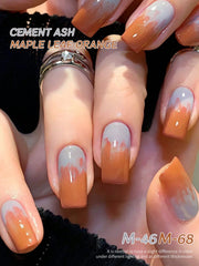 YICKYUE  -  2 Colors 15ML Grey And orange Nail Gel Set Semi Permanent Nail Art Soaking UV LED Nail Salon DIY Nail Salon Gel For Summer