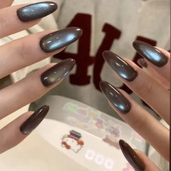 YICKYUE  -  10ML 1PCS Autumn Nails Long Night Blue Light Magnet Cat Eye Gel Nail Polish Nail Supplies Brown Blue Cat Eye Nail Glue Nail Art
