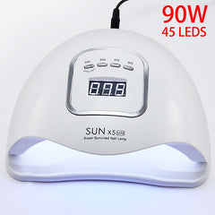 ROHWXY SUN 5X Plus/MAX UV LED Lamp For Nails Dryer 54W/72W/90W Ice Lamp For Manicure Gel Nail Lamp Drying Lamp For Gel Varnish