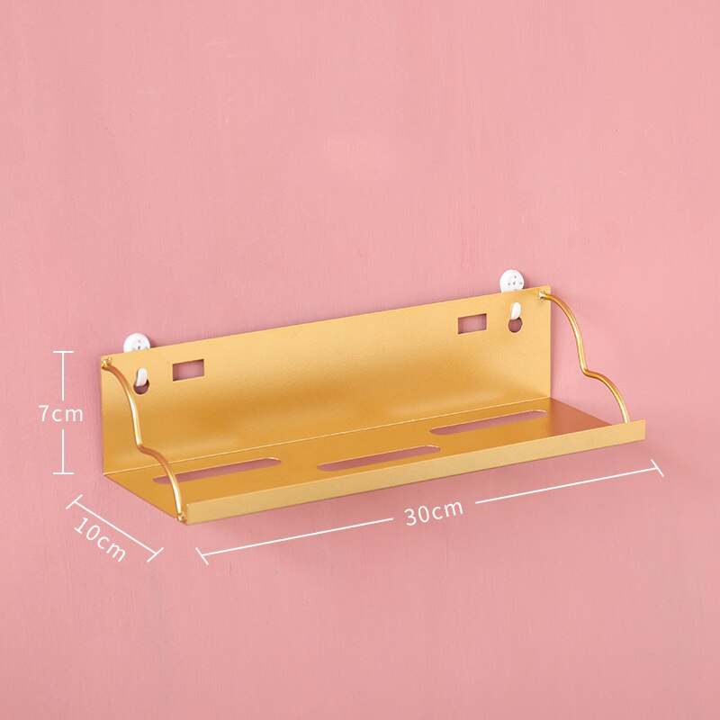 Nordic Wall Hanging Storage Rack Wrought Iron Hook Shelf Store Display Stand Sundries Holder Home Children's Room Decoration