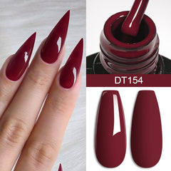 YICKYUE  -  7ml Chocolate Color Gel Nail Polish Semi Permanent UV LED Painting Gel Varnishes Nail Art Manicure Base Top Coat