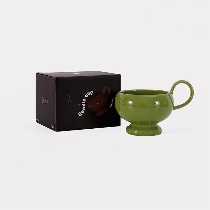 YICKYUE  -  Vintage Aladdin Ceramic Mug for Latte Coffee Couple Pair Cup with Handle, Household Kitchen Beverage Drinkware Set