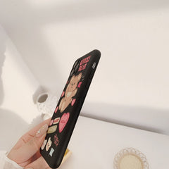 lively bear silicone phone case protective cover for iphone x xr xs max 11 pro max case for iphone 7 8 plus cute capa
