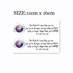 Waterproof Temporary Tattoo Stickers Harajuku Hand-painted Starry Star English Alphabet Tattoo Flash Tattoo Arm Female Male