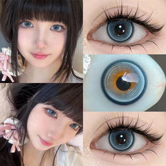 YICKYUE  -  Mill Creek 1 Pair New Colored Contacts Lenses for Eyes With Prescription 0 to -8.00 Degree Blue Eye Lenses High Quality Lenses