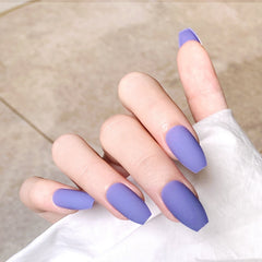 Fake press on nails matte coffin head Flat-Head Frosted Green Wearable Nail Stickers Finished Nail wearable full cover nail tips
