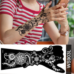 YICKYUE  -  1 Sheet Flower Lace Henna Stencil Body Art Temporary Tattoo Sticker Airbrush Print Stencil Stamp Plates Template Mandala Wedding