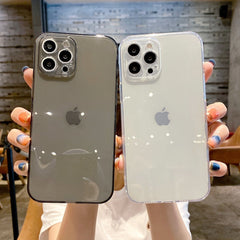 Luxury Transparent Silicone Shockproof Phone Case For iPhone 11 12 Pro Max Mini X Xs XR 7 8 Plus SE 2 2022  Lens Protection Cover