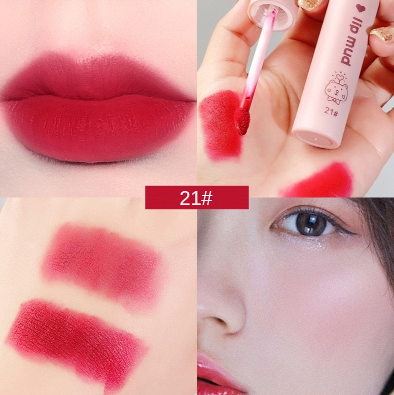 NOVO Heart-shaped Air Velvet Lip Mud Matte Matte Student Nude Makeup Natural Lasting Cheap Lip and Cheek Dual-use Lip Makeup
