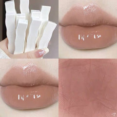 YICKYUE  -  6 Colors Mirror Lip Gloss Moisturizing Nude Lipgloss Pretty Flower Transparent Tube Liquid Lipstick Long Lasting Makeup Cosmetic