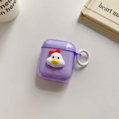 3D Cute duck cartoon earphone accessories for airpod pro charging box bluetooth wireless cover for apple airpods 1 2 3 shell