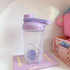 Ins Summer Large Capacity Plastic Water Cup Outdoor Sports Fitness Shaking Cup Portable Cycling Water Bottle for School Drinking