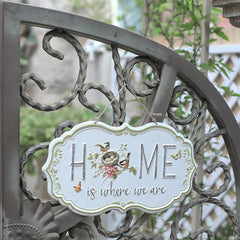 Yickyue Welcome Home Front Door Welcome Sign 3D Embossed Rectangular Metal Sign Hanging Sign, Portico, Outdoor Home Decoration