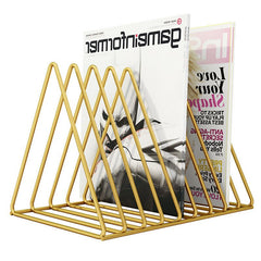 Nordic Style Creative Triangle Heart Shaped Metal Bookends Book Support Stand Desk Organizer Storage Holder Shelf