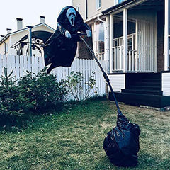 Garden Grim Reaper Ghostface Scarecrow Yard Art Hanging Scary Scream Ghost Halloween Scream Ghostface Scarecrow Outdoor Decor