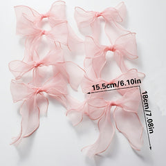YICKYUE  12pcs Elegant Pink Bow Garland - Princess-themed Party Decorations for Birthdays, Valentines and Weddings - Polyester Fabric, No Power, No Feathers, Perfect for Shelves, Wall and Background Decorations, Princess Party