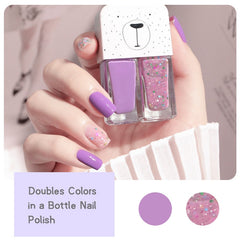 Two Colors Double Bottle Nail Polish Glitter Holographic Uv Gel Nail Polish Set Shiny Quick Dry Long Lasting Varnishes Nail Art