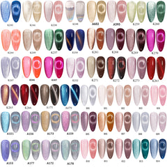 YICKYUE  -  12ML Cat Eye Gel Nail Polish Rainbow Magnetic Nail Polish with Magnet Soak off Holographic for Nail Art Manicure Salon