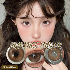 1 Pair Colorful Contact Lenses for Eyes Fashion Natural Gray Pupils Beauty Makeup Purple Color Lens Brown Eye Contacts