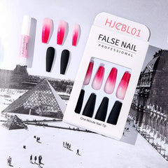 Nail Art Matte Gradient Ballet Acrylic Fake Nails Press On Nail Powder Tips Tools For Manicure Decoration Accessories JJZJ02