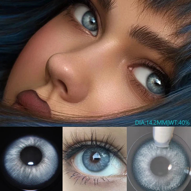 YICKYUE  1 Pair Color Contact Lenses for Eyes Natural Brown Lenses Beauty Fashion lense Blue Contact Lenses Green Eye Contact