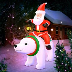 Yickyue 6FT Inflatable Christmas Decoration for Home Outdoor Xmas Party Santa Claus Decor Garden Yard Decoration