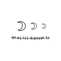 English Letter Moon Tattoo Stickers Chest Arm Leg Personality Waterproof Temporary Tattoo Men And Women Fake Tattoo