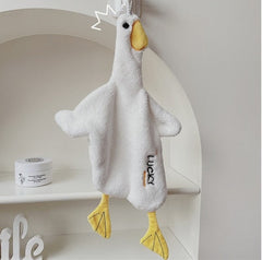 Korean Kawaii Duck Hand Towel Hanging Cute Kitchen Hand Towel Absorbent Towel Household Hand Towel