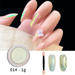 Yickyue Nail Mirror Glitter Powder Metallic Colorful Shine Chrome Glitter Rose Gold Dust Nail Art UV Gel Polish for Manicure Design