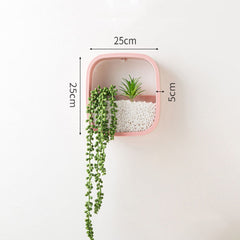 Nordic Home Decoration Wall Hanging Vase Storage Box Hanging Basket Flower Container Hydroponic Succulent Decorative Flower Pot