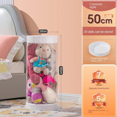 Plush Doll Storage Bucket Children's Toy Storage Box Doll Doll Storage Container Cylinder Rotation