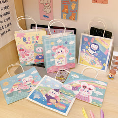 W&G Ins Cartoon Kawaii Girl Student Printing Rabbit Mini Packing Storage bag