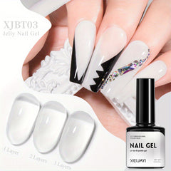 YICKYUE  -  Jelly Gel Nail Polish Transparent Nude Soak Semi-permanent Varnish Top Coat Gel Polish Nail Art All for Manicure