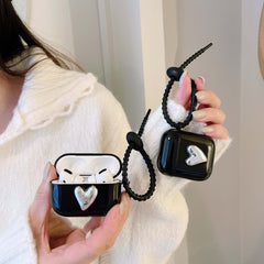 Jane cool black silicone soft love earphone case for airpod 1 2 pro charging box for airpods 3 2021 wireless bluetooth cover