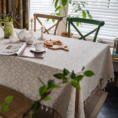 Floral Cotton Daisy Household Rectangular Dining Tablecloths