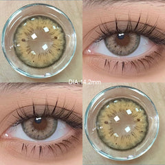 YICKYUE  -  2Pcs Best Selling New Models Color Contact Lenses Myopia Degree -0.00 to -8.00 Soft Lens Fashionable and Beautiful Lenses