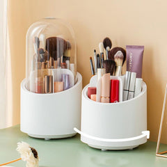 Rotation Makeup Brush Storage Box Cosmetic Organizer Eyebrow Pen Holder Brush Display Stand Storage Bucket with Lid Waterproof