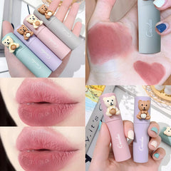 Yickyue 4 Colors Velvet Matte Lip Gloss Nude Pink Blush Liquid Lipsticks Makeup Waterproof Long Lasting Color Rendering Lips Cosmetics