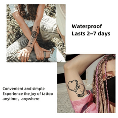 YICKYUE  -  1 Sheet Herbal Finger Tattoo Sticker Waterproof and Long-lasting Temporary Tattoo