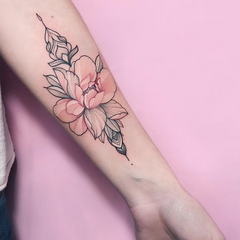 YICKYUE  -  9pcs Beautiful Color Chest and Shoulder Tattoo Flower Tattoo Stickers