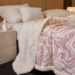 YICKYUE  -  3D Sherpa Christmas Throw Blanket Fluffy Soft Stitch Winter blanket Fleece Flannel Plush Microfiber Bed blankets for Couch Sofa